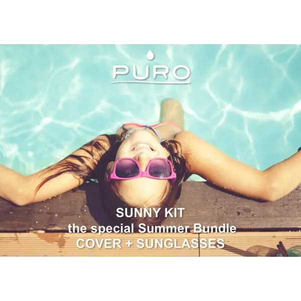 PURO Sunny Kit - Case set for iPhone SE (2022/2020) / 8/7 + foldable sunglasses (pink)