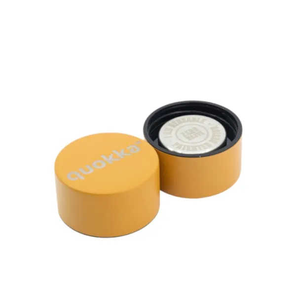 Quokka Solid With Strap - 630 ml Stainless Steel Thermos Bottle with Strap (Mustard)