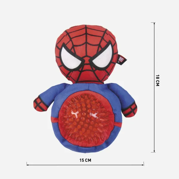 Soft toy for dogs Spider-Man Red 11,0 x 18,0 x 10,0 cm