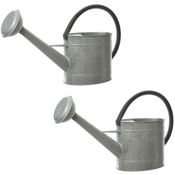 Watering Can Decoris Grey Zinc 1 L