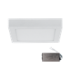 STELLAR LED PANEL SQUARE SURFACE MOUNT 24W 4000K+ EMERGENCY KIT