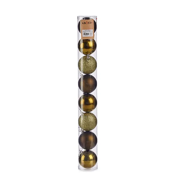 Set of Christmas balls Krist+ Green Plastic Ø 7 cm (24 Units)