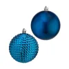 Ziemassvētku bumbiņu komplekts Krist+ Zils Plastmasa Ø 8 cm (6 gb.)