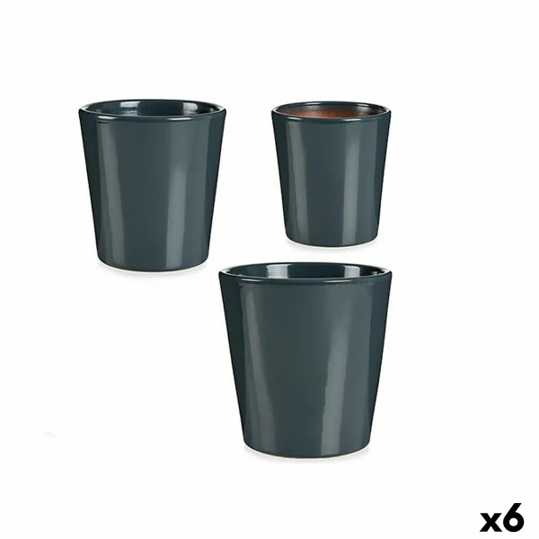 Puodų rinkinys Ibergarden Antracito Molis 16,5 x 16 x 16,5 cm (6 vnt.)