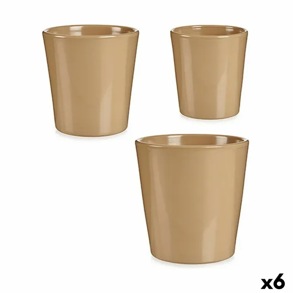 Puodų rinkinys Ibergarden Rusvai gelsva Molis 16,5 x 16 x 16,5 cm (6 vnt.)