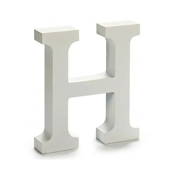 Letter Pincello H White 2 x 16 x 14,5 cm (24 Units)