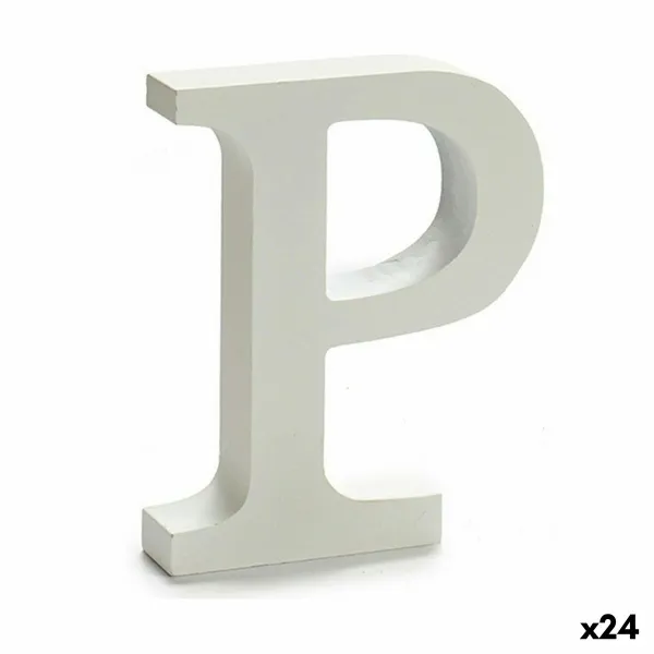 Kirjain Pincello P Valkoinen 2 x 16 x 14,5 cm (24 osaa)