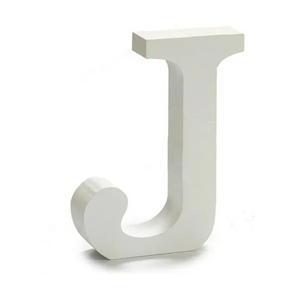 письмо Pincello J Белый Деревянный 2 x 11 cm 2 x 16 x 14,5 cm (24 штук)