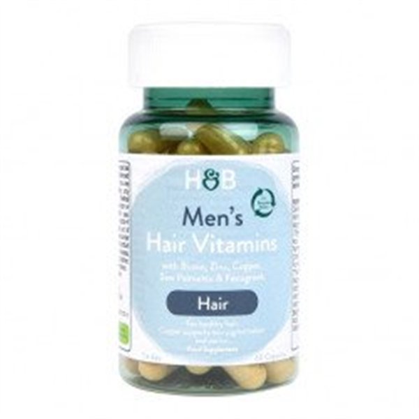 Men's Hair Vitamins Holland & Barrett with Biotin, Zinc, Copper, Saw Palmetto & Fenugreek