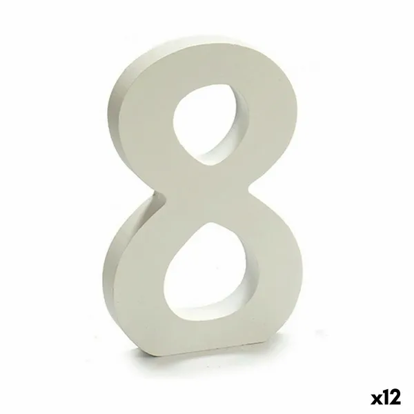Numeriai Pincello 8 Balta 1,8 x 21 x 17 cm (12 vnt.)