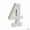 Numbrid Pincello 4 Valge 2 x 16 x 14,5 cm (24 Ühikut)