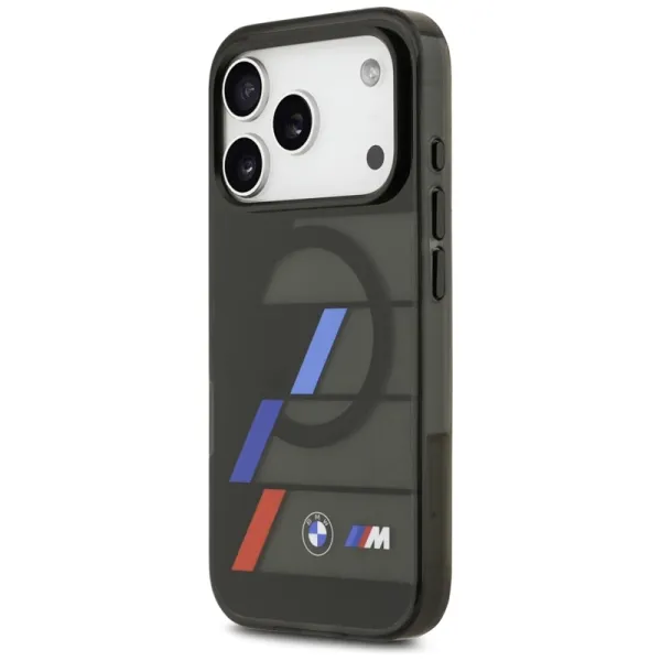 BMW M IML Metal Buttons Tricolor Lines MagSafe - Case iPhone 17 Pro Max (black)