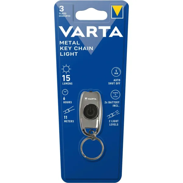 LED žibintuvėlis- raktų pakabukas Varta Metal Key Chain Light 15 lm