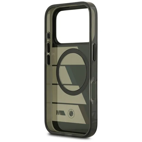 BMW M IML Metal Buttons Tricolor Lines MagSafe - Case iPhone 17 Pro Max (black)