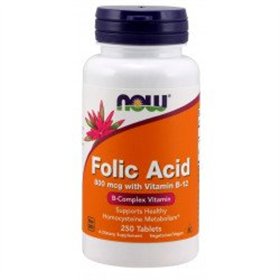 Folic Acid with Vitamin B12 NOW Foods
