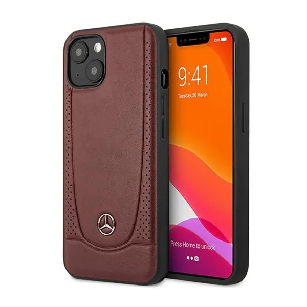 Mercedes Leather Urban Line - Case for iPhone 14 Plus (Red)