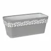 Planter Stefanplast Cloe White Grey Plastic 13,3 x 12,3 x 29,3 cm (12 Units)