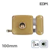 Bolt lock EDM 85262 Golden Steel 100 x 94 mm To put on top of