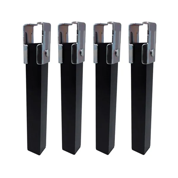 Bed legs Micel PT25 96402 Black Steel 4 Pieces