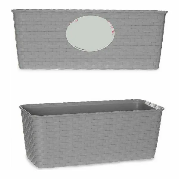 Balkona Puķu Kaste Stefanplast Pelēks Plastmasa 13 x 11 x 29 cm (12 gb.)