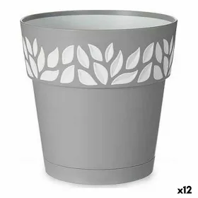 Vazonas su automatiniu drėkinimu Stefanplast Balta Pilka Plastmasinis 15 x 15 x 15 cm (12 vnt.)