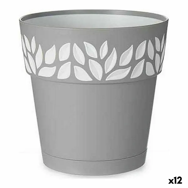 Vazonas su automatiniu drėkinimu Stefanplast Balta Pilka Plastmasinis 15 x 15 x 15 cm (12 vnt.)