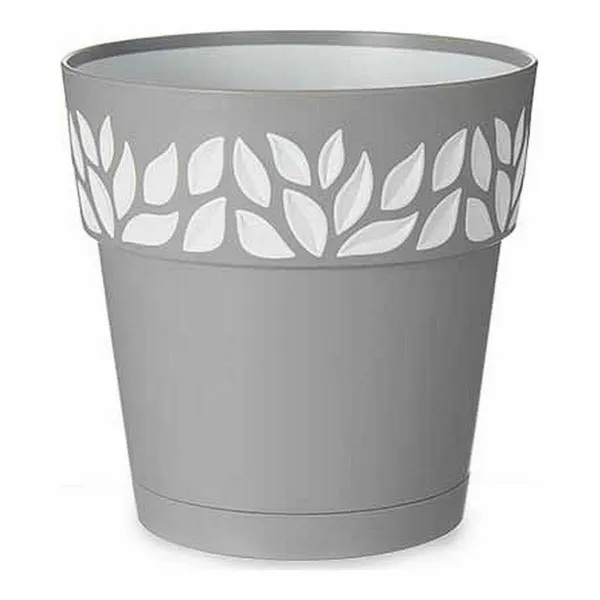 Vazonas su automatiniu drėkinimu Stefanplast Balta Pilka Plastmasinis 15 x 15 x 15 cm (12 vnt.)