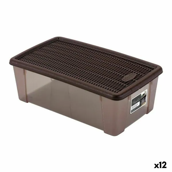 Ящик с крышкой Stefanplast Шоколад Пластик 5 L (12 штук)