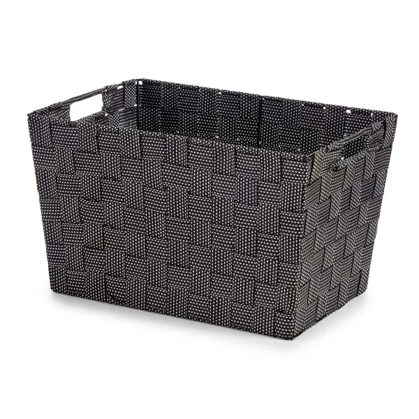 Storage Box Kipit Black Polyester Cloth Braiding 10 L (12 Units)
