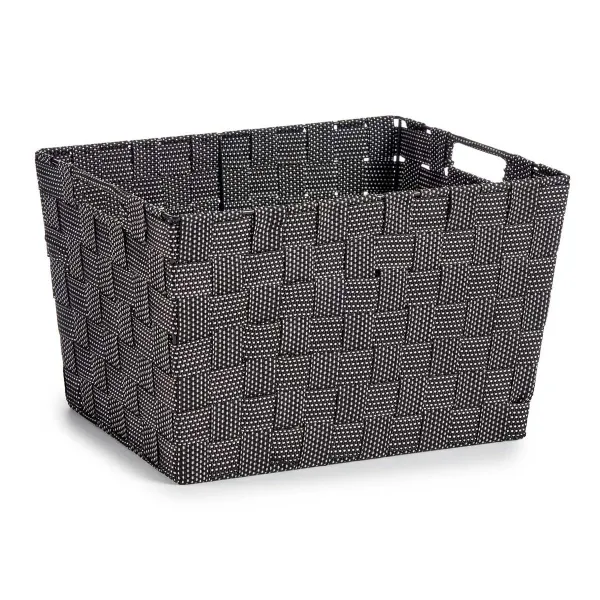 Storage Box Kipit Black Polyester Cloth Braiding 10 L (12 Units)