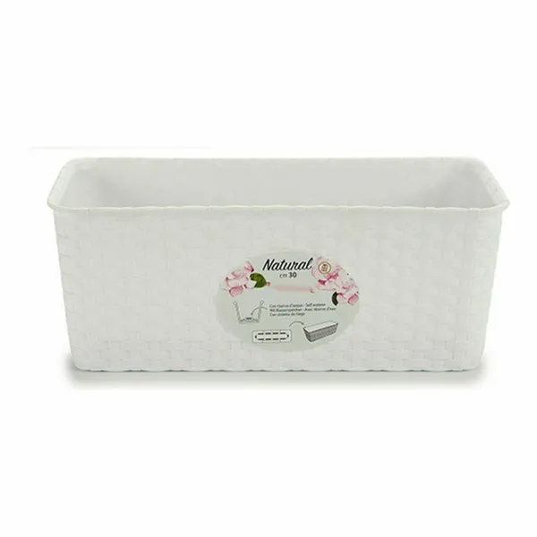 Balkona Puķu Kaste Stefanplast Balts Plastmasa 13 x 11 x 28,5 cm 29 x 11 x 12,5 cm (12 gb.)