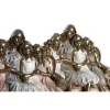 Dekoratyvinė figūrėlė DKD Home Decor 17 x 10,5 x 15,5 cm Rožinė Auksinis Balta (2 vnt.)
