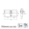 Sylinteri EDM 85188 Kullattu Messinki 150 ml