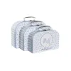 Koristerasiasetti DKD Home Decor 28 x 9,5 x 20 cm Sininen Metalli Monivärinen Kartonki