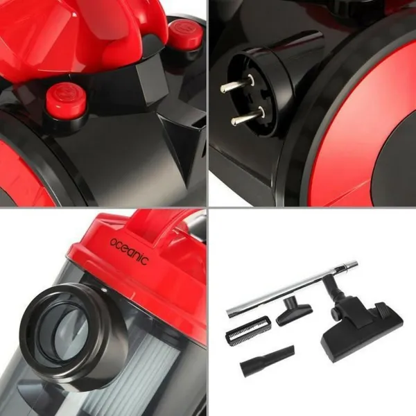 Пылесос без мешка для пыли Oceanic VC10RBAX2 Чёрный Красный rouge 700 W