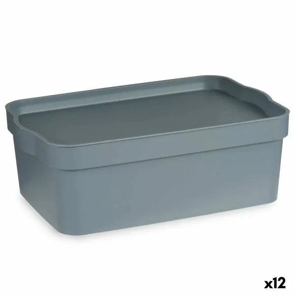 Контейнер для хранения с крышкой Kipit Серый Пластик 6 L (12 штук)