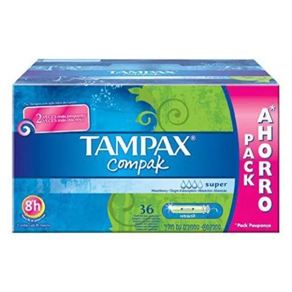 Supertampoonit Tampax Compak 36 Osaa