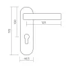 Durvju rokturis EDM 85195 Melns Neilons 172 x 46,5 mm
