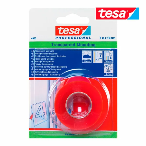 Divpusēja lente TESA Caurspīdīgs 5 m x 19 mm