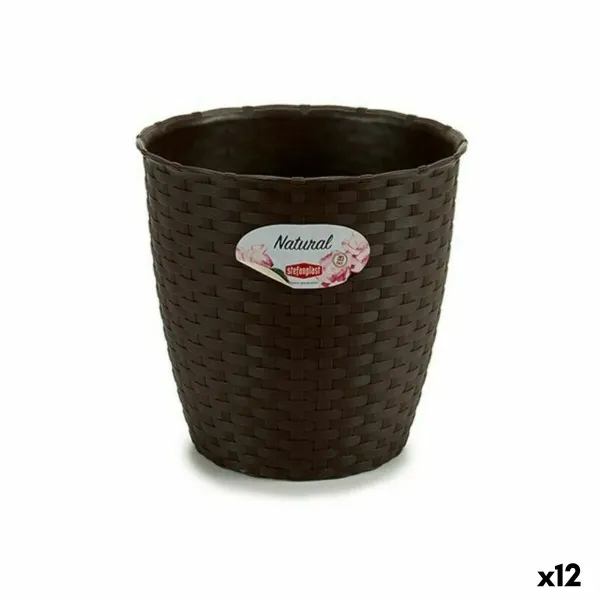 Kukkaruukku Stefanplast Suklaa Muovinen 19 x 17,5 x 19 cm (12 osaa)