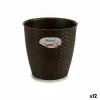 Kukkaruukku Stefanplast Suklaa Muovinen 19 x 17,5 x 19 cm (12 osaa)