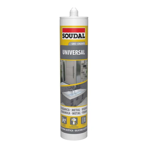 Silikoni Soudal 115927 Universaali Harmaa 280 ml