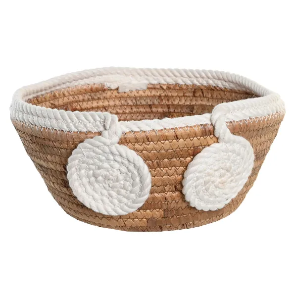 Декор для центра стола DKD Home Decor Белый Натуральный Веревка Натуральное волокно 29 x 29 x 14 cm 30 x 30 x 14 cm 32 x 32 x 14