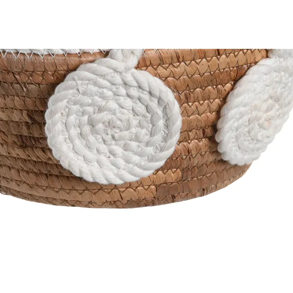 Декор для центра стола DKD Home Decor Белый Натуральный Веревка Натуральное волокно 29 x 29 x 14 cm 30 x 30 x 14 cm 32 x 32 x 14
