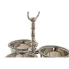 Centerpiece DKD Home Decor Silver Acrylic Aluminium 24 x 24 x 18 cm