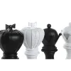 Dekoratyvinė figūrėlė DKD Home Decor Balta Juoda Šachmatų figūros 12 x 12 x 25,5 cm (4 vnt.)