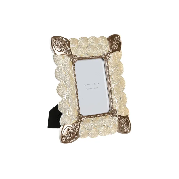 Фото рамка DKD Home Decor 20,4 x 2,5 x 26 cm Медь Белый Смола романтик