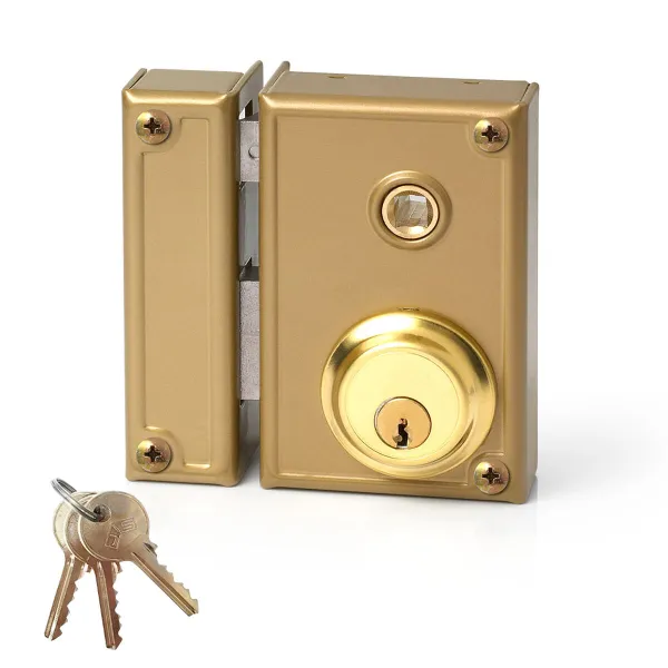 Bolt lock Jis 35-7i Golden 52 mm Left 70 mm Metal nickel To put on top of