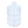 Alpina - Glass container / jar for sweets, 3 levels, 12x23 cm