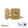 Bolt lock EDM 85265 Golden Steel 80 x 94 mm To put on top of